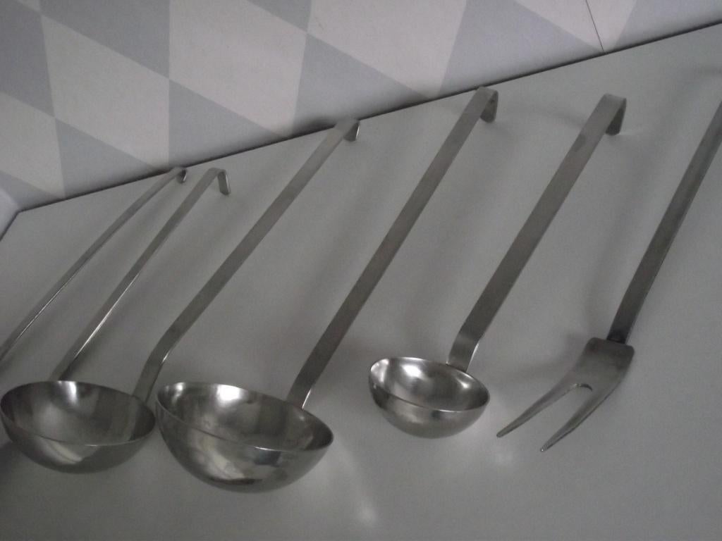 BK lepelrek soep saus opscheplepel spatel vork RVS 1960 p st, Ophalen of Verzenden
