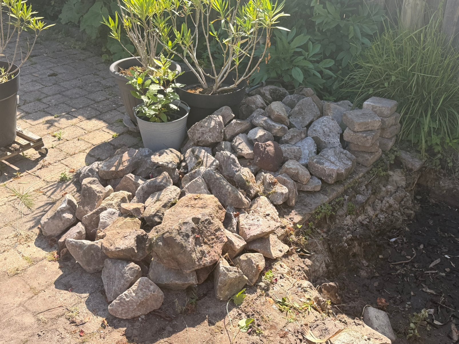 (Vijver)stenen keien voor in de tuin, Tuin en Terras, Ophalen, Zo goed als nieuw