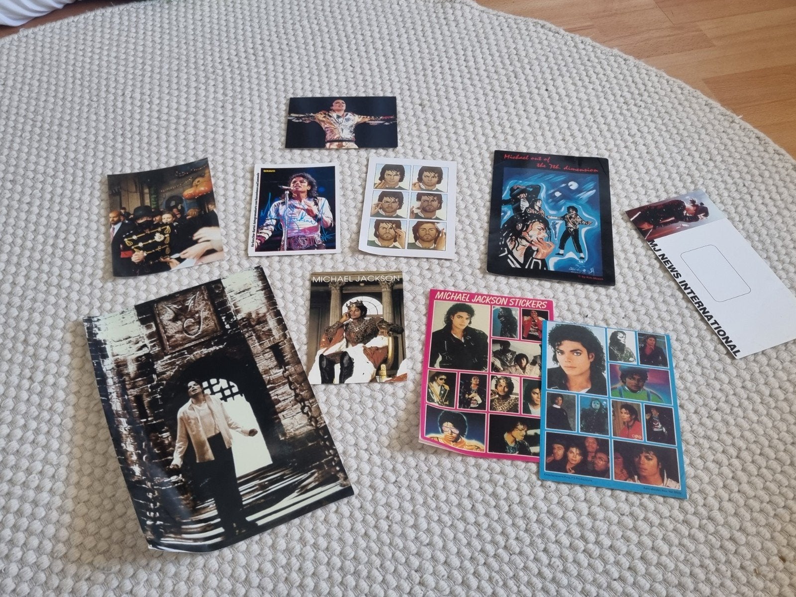 Vintage Michael Jackson verzameling stickers jaren, Ophalen of Verzenden, Gebruikt, Overige typen