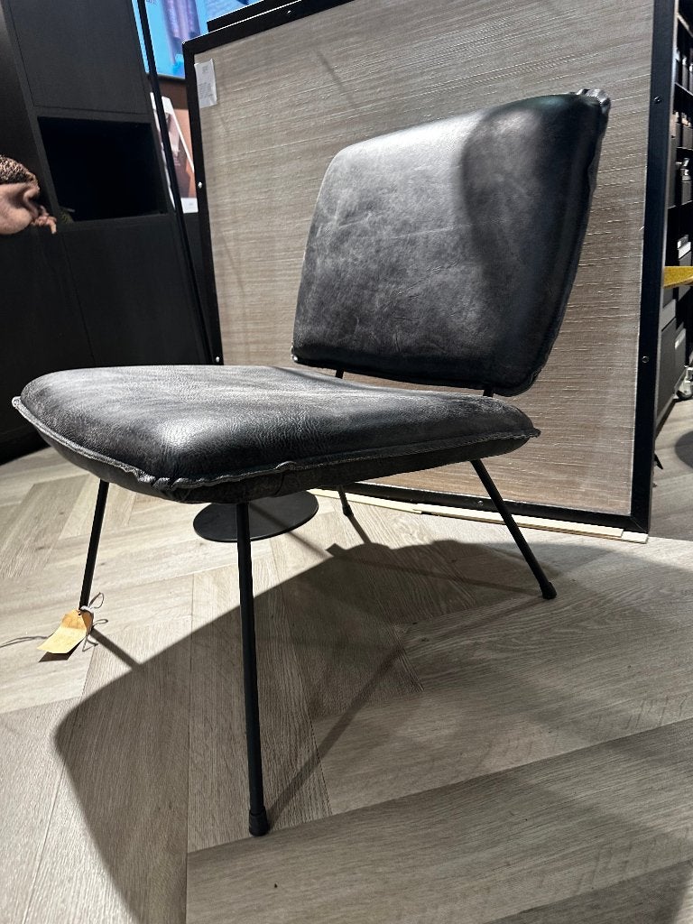 Lederen Fauteuil, Ophalen, Zo goed als nieuw, 50 tot 75 cm, Leer