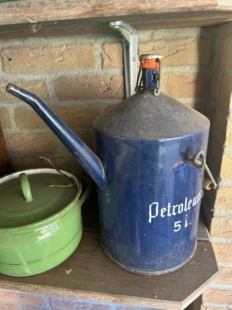Vintage blauwe petroleumkan - 5 liter, Ophalen