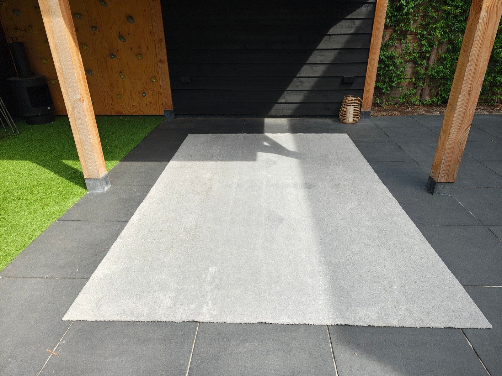 Vloerkleed  voor binnen - lichtgrijs - 200x300 cm, 150 tot 200 cm, 200 cm of meer, Ophalen of Verzenden, Zo goed als nieuw