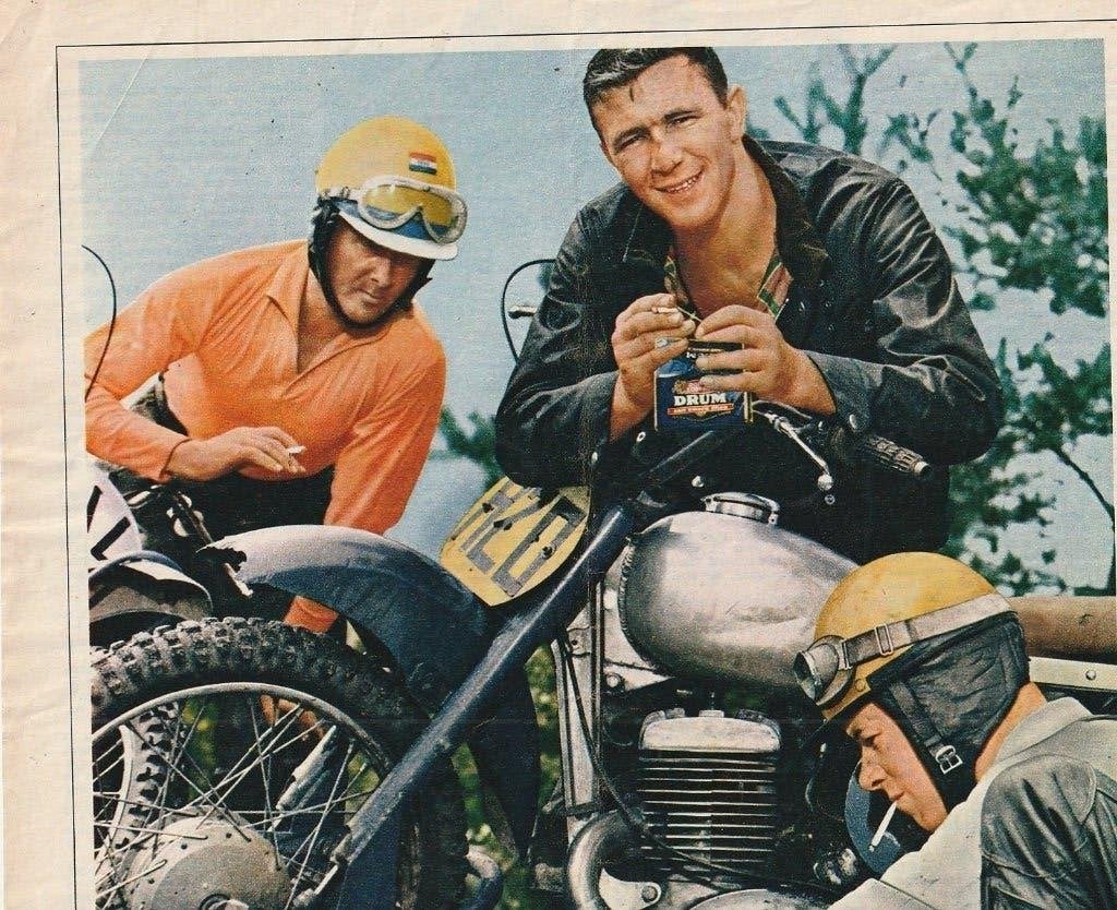 retro reclame 1964 Drum shag mannen motorcrossers, Verzamelen, Verzenden, Overige typen