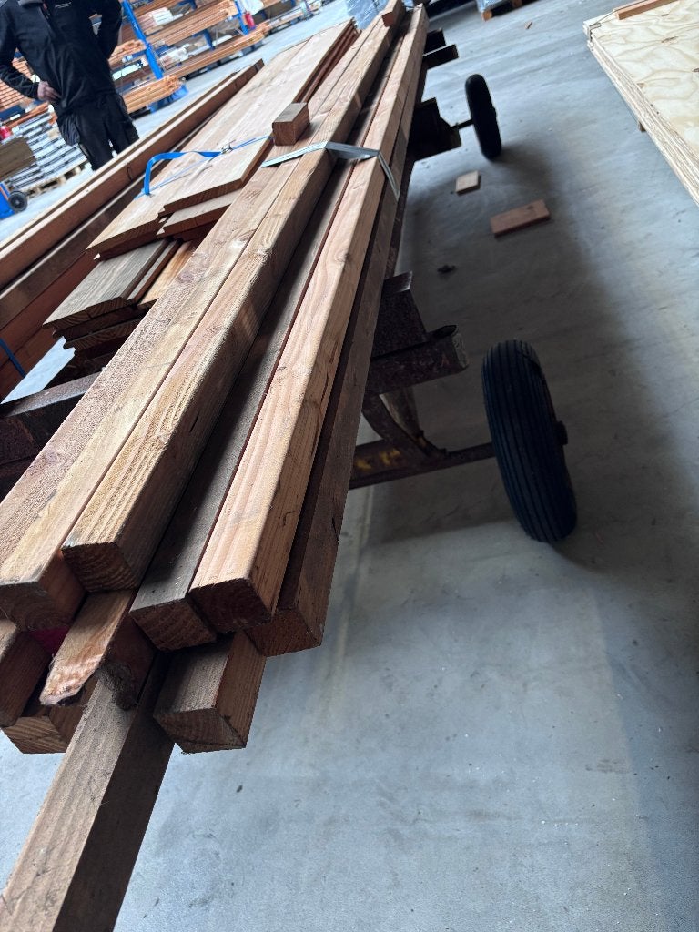 Douglas liggers 44x44mm, Ophalen, Zo goed als nieuw, 250 cm of meer, Balken