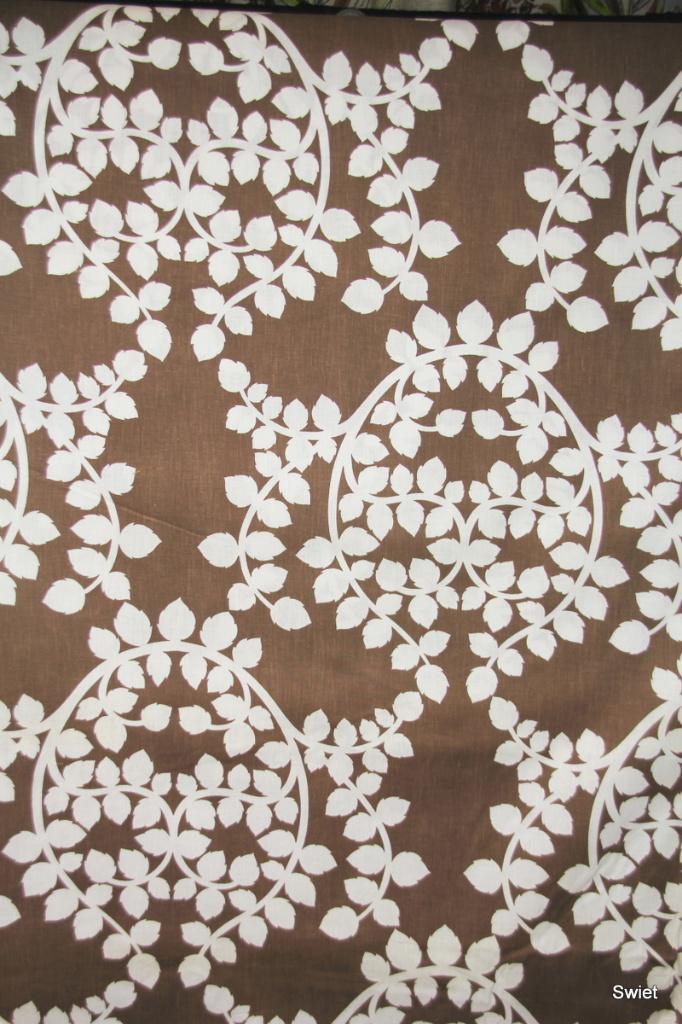 7871 Originele vintage retro stof stoffen lakenstof Swiet, Bruin, 120 cm of meer, Ophalen of Verzenden, Katoen