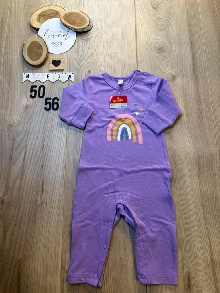 Baby meisje boxpakje pyjama paars wibra maat 50/56, Ophalen of Verzenden, Nieuw, Meisje, Pakje