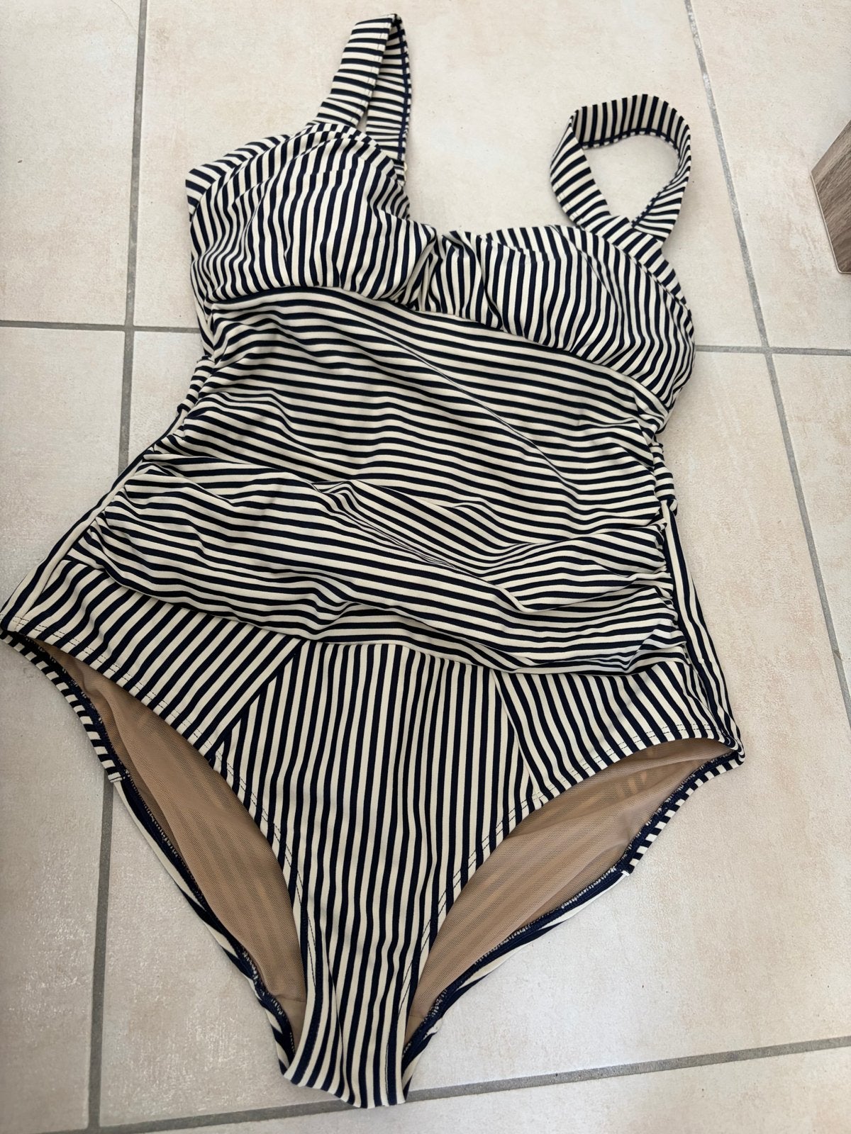 Marlies Dekkers Badpak XL - blauw/Wit gestreept, Ophalen of Verzenden, Zo goed als nieuw, Blauw, Badpak