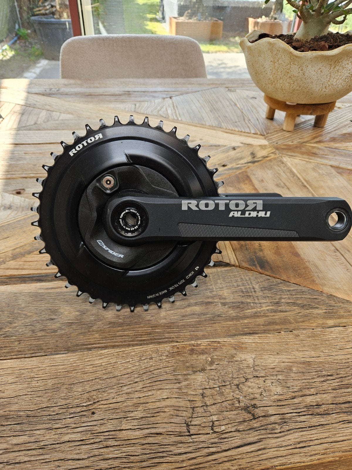 Rotor INspider powermeter Aero Gravel, Fietsen en Brommers, Fietsonderdelen, Crankstel of Pedalen, Ophalen of Verzenden, Zo goed als nieuw