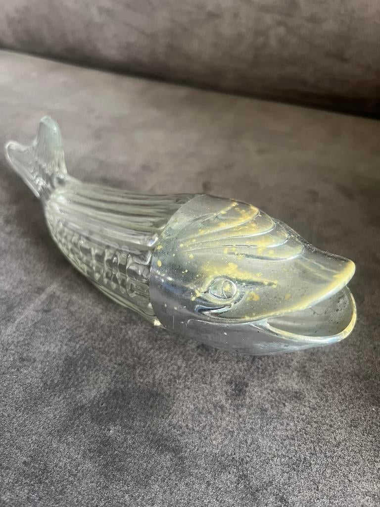 Vintage Kristallen Noten / Pinda dispenser., Ophalen of Verzenden, Wit, Glas, Overige typen