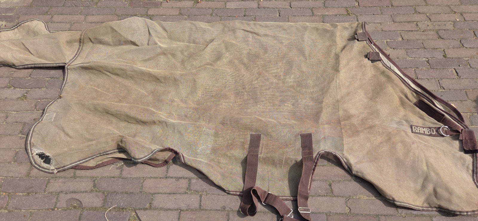 Rambo vliegendeken 206 met hals, Dieren en Toebehoren, Paarden en Pony's | Dekens en Dekjes, Ophalen of Verzenden, Gebruikt, Rambo