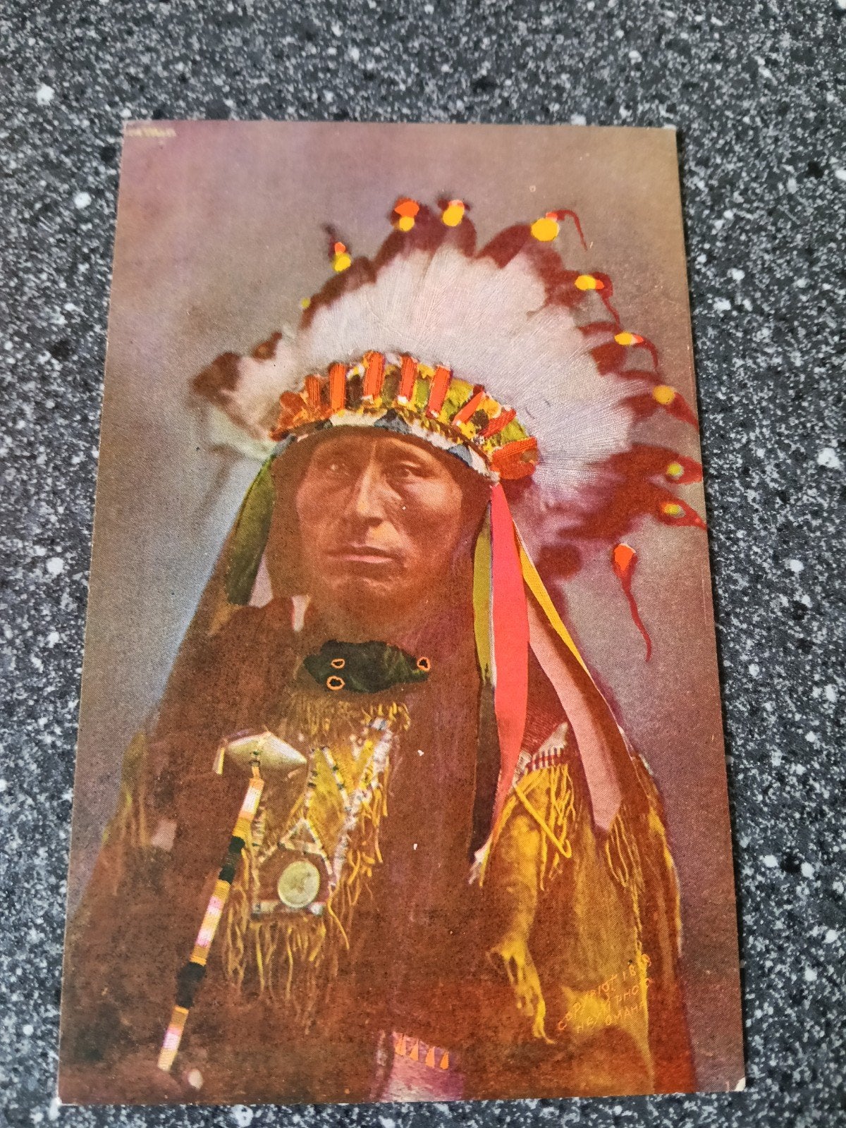 Indianen ansichtkaart, Ophalen of Verzenden, Kaart of Prent