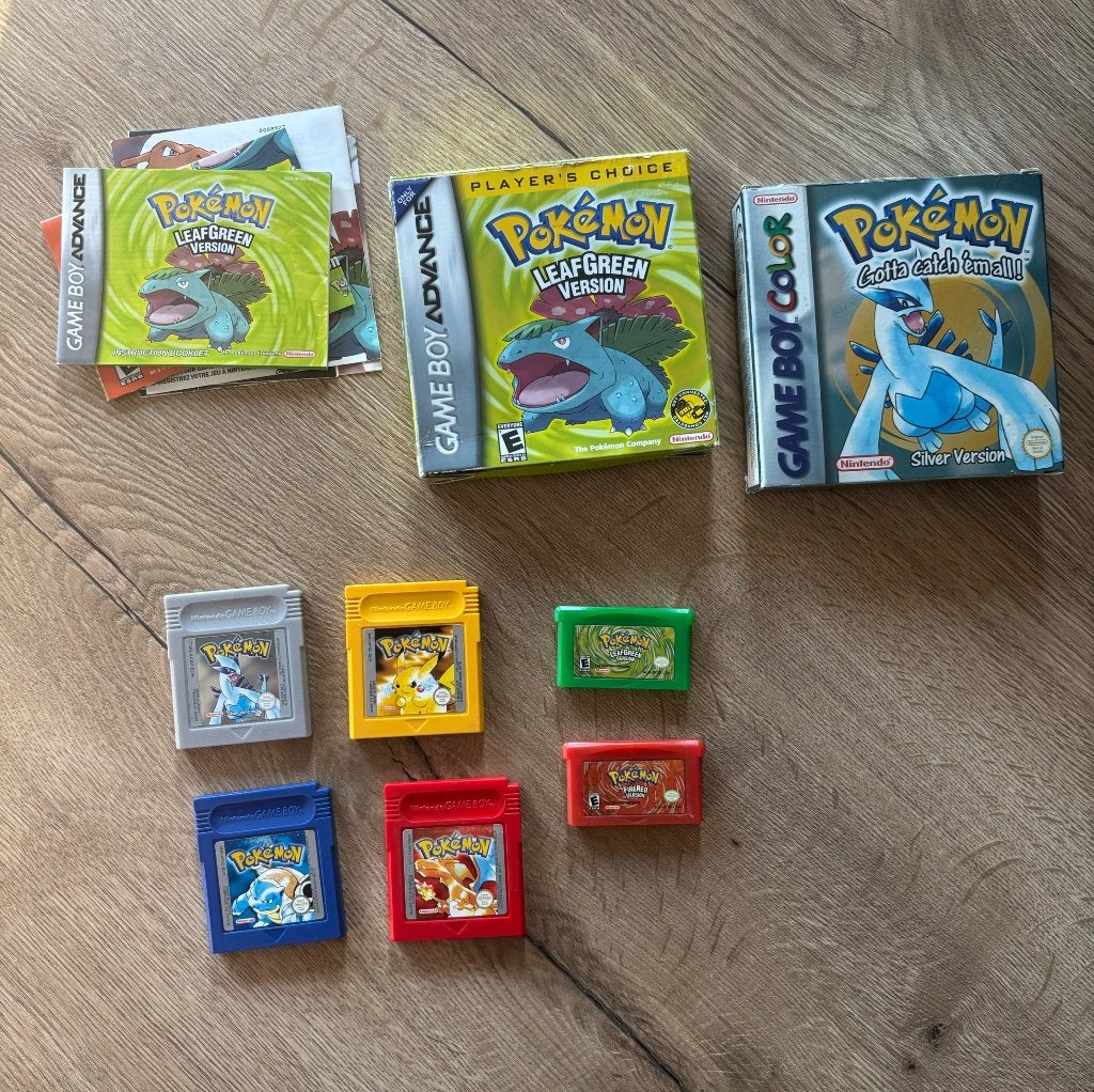 6x Pokemon game boy spellen. (Pokemon leafgreen CIB), Gebruikt, 1 speler, Vanaf 3 jaar, Ophalen