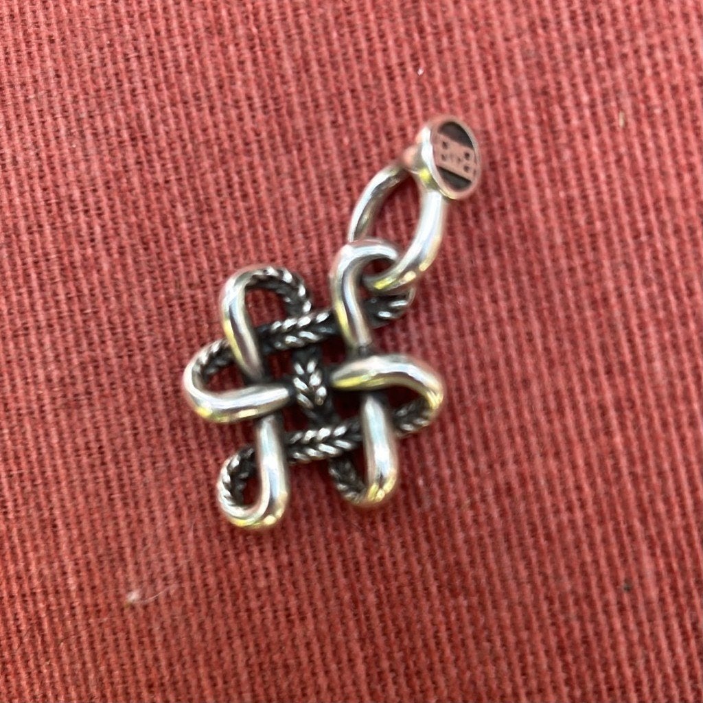 Buddha to Budda hanger Endless knot, Ophalen of Verzenden, Zo goed als nieuw, Zilver, Zilver