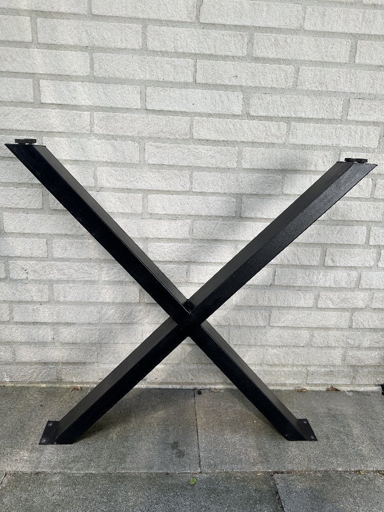 Tafelpoten metaal zwart, Huis en Inrichting, Ophalen, Tafelpoot, Gebruikt, 50 tot 100 cm