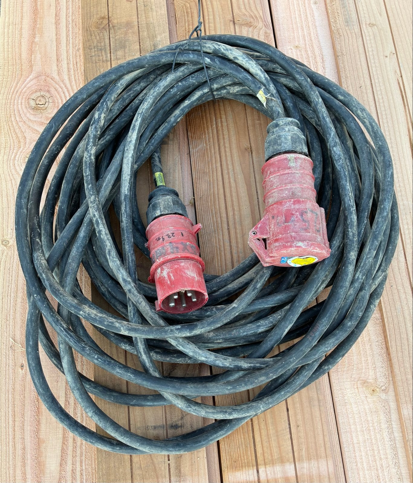 Krachtstroomkabel 24 meter, 6 aders x 4 mm2, 32A 5G4, Doe-het-zelf en Verbouw, Elektra en Kabels, Ophalen of Verzenden, Gebruikt