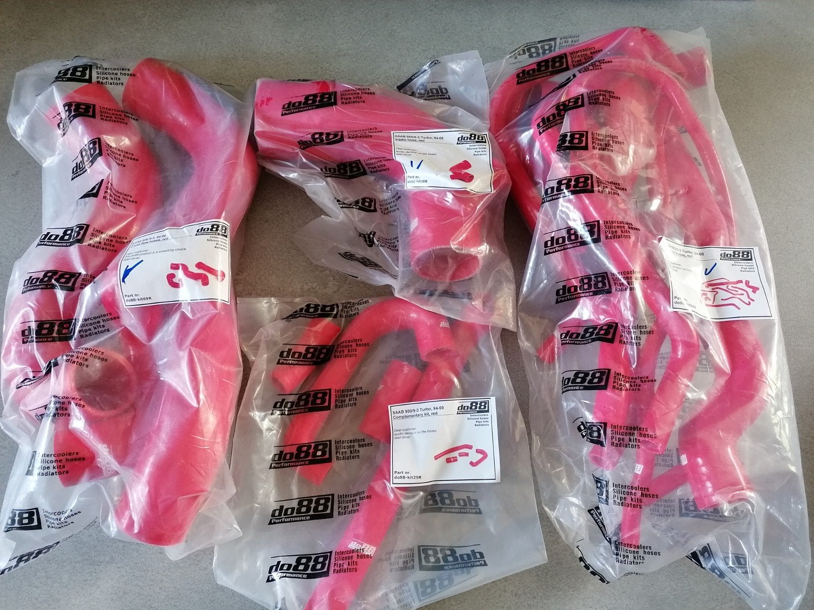 Saab 900 9-3 Turbo Hoses Siliconen Slangen Set Nieuw Tuning, Auto diversen, Ophalen of Verzenden