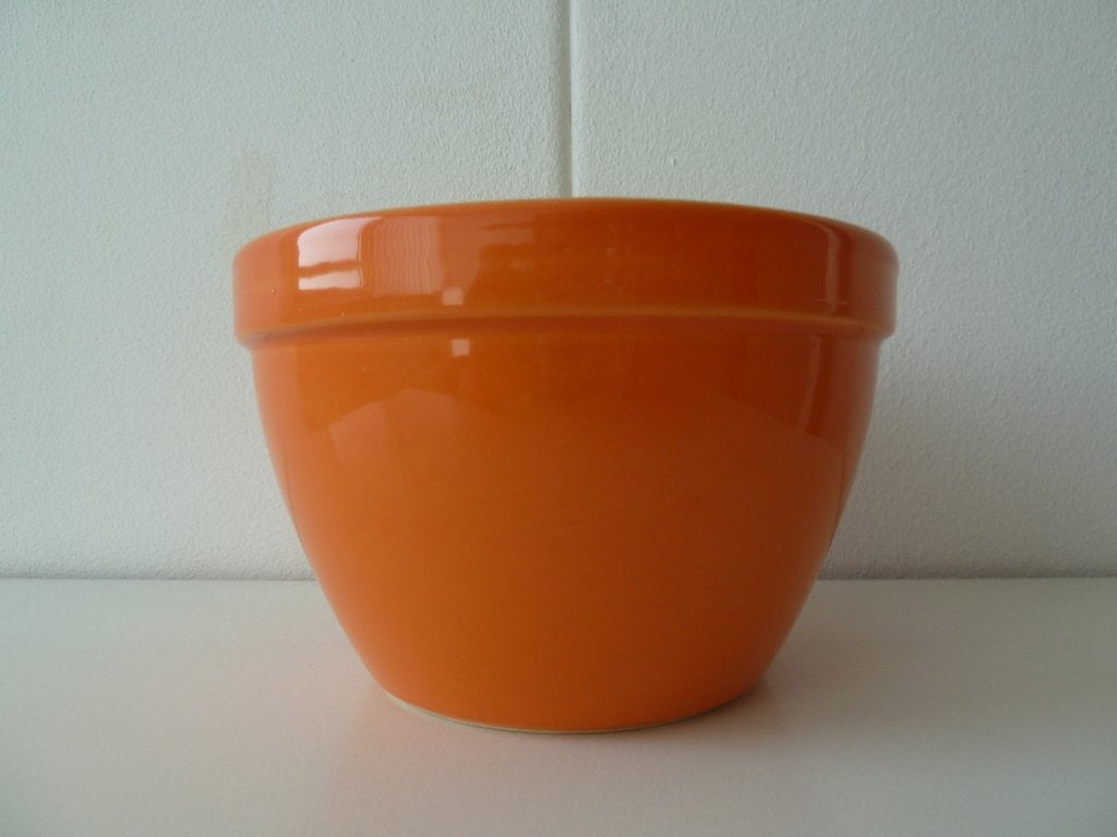 oranje retro bloempot, Ophalen of Verzenden, Huis en Inrichting