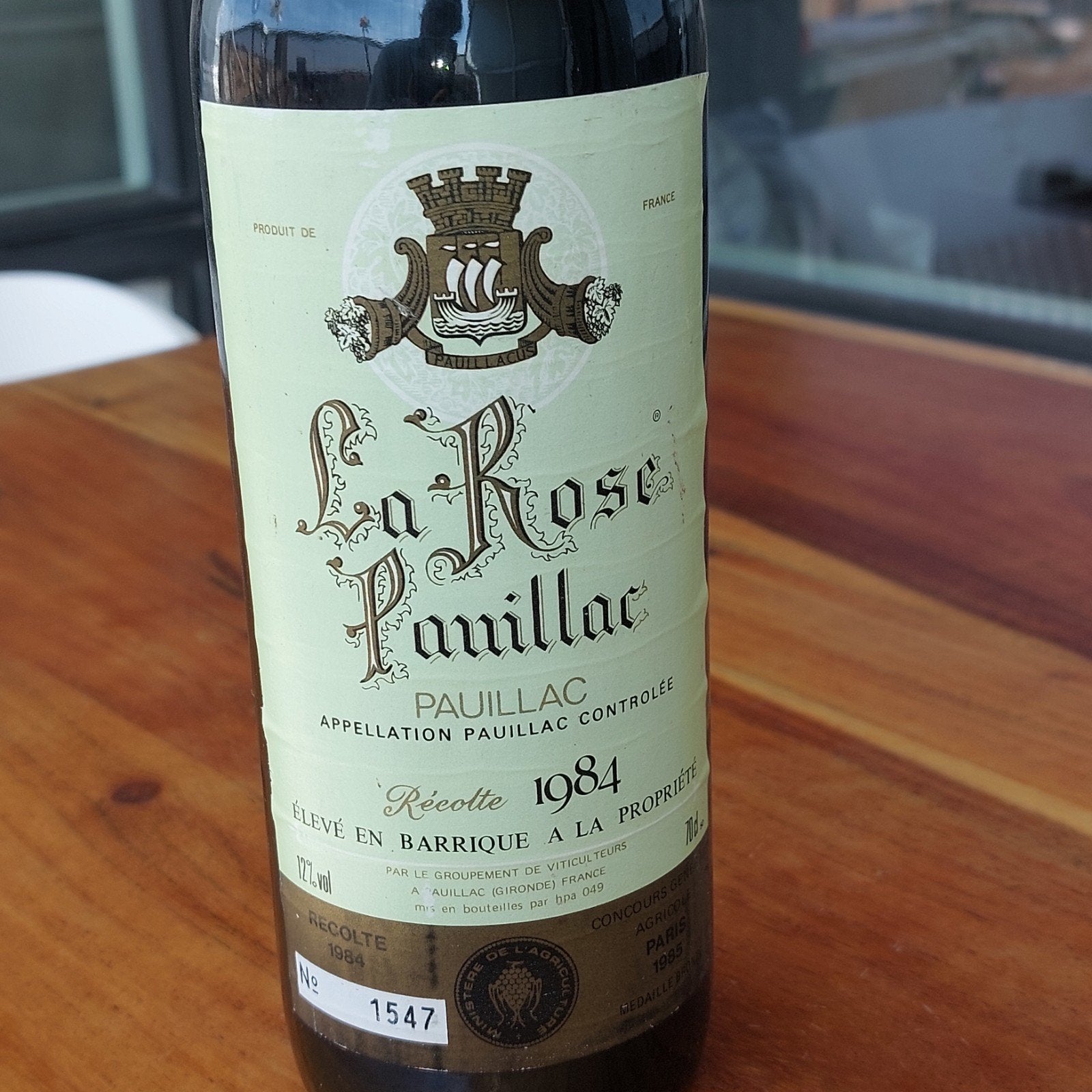 La Rose Pauillac 1984, Ophalen of Verzenden, Frankrijk, Rode wijn