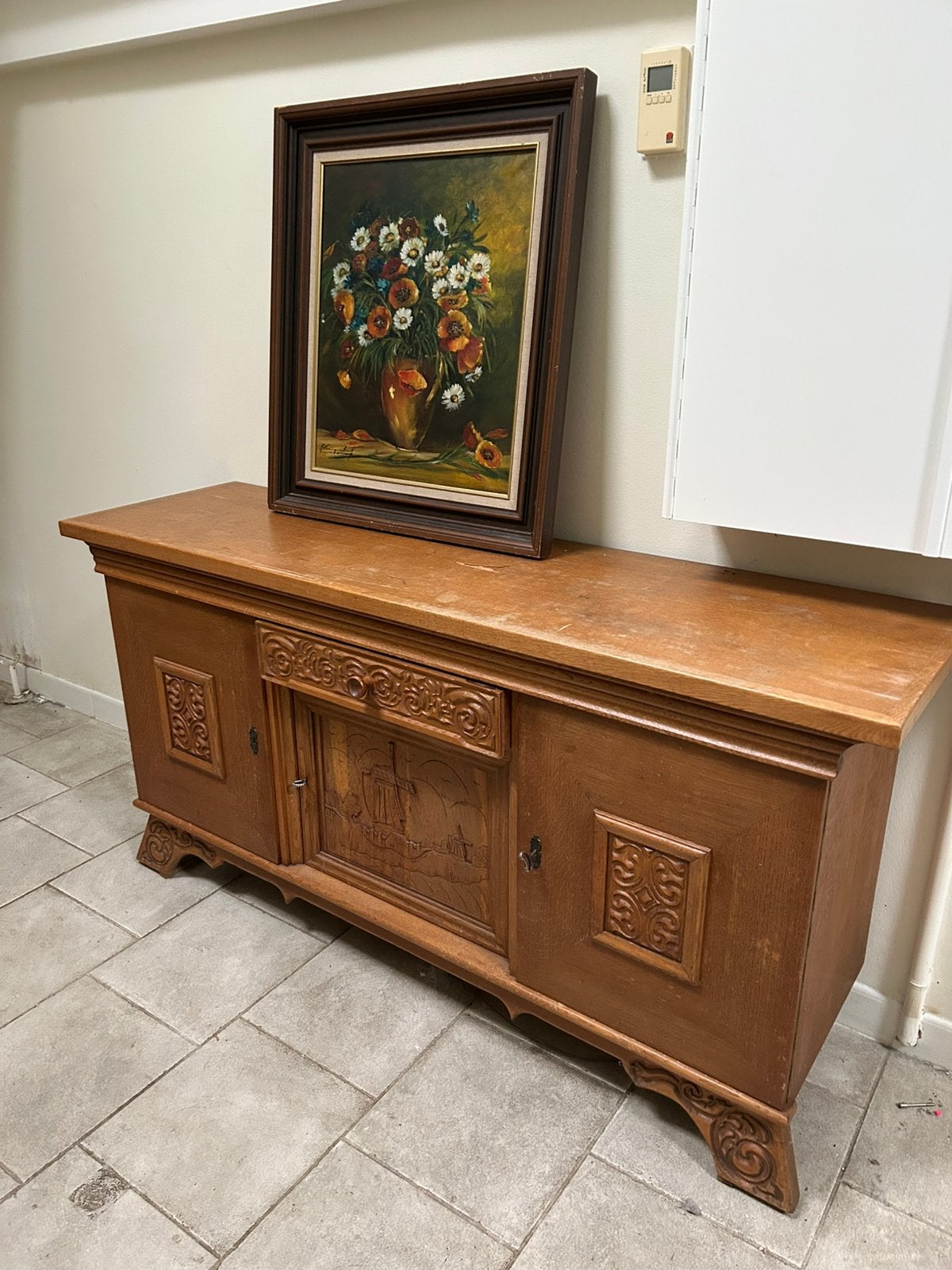 Houten dressoir en bureau, gratis af te halen, Ophalen, Gebruikt, Klassiek, 150 tot 200 cm