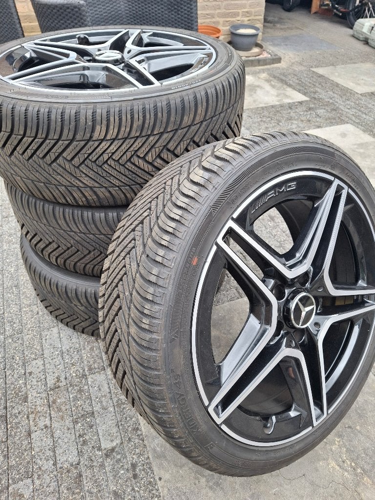 18 Inch Mercedes 5x112 AMG velgen A/B/CLA W177, Ophalen, 18 inch, Gebruikt, Banden en Velgen