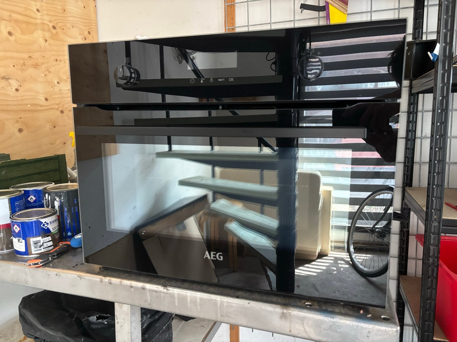 AEG inbouw combi magnetron/hetelucht oven, Witgoed en Apparatuur, Ovens, Zo goed als nieuw, Inbouw, Oven met grill, AEG, 55 tot 60 cm