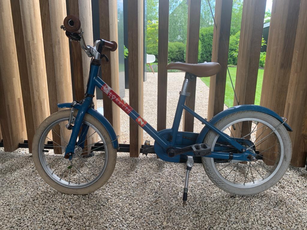 Veloretti kinderfiets 16 inch - Blauw, Fietsen en Brommers, Ophalen, Gebruikt, Velgrem, 16 tot 20 inch