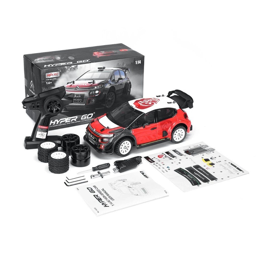 MJX Hyper GO 14303 1/14 Citroën C3 WRC 4WD RTR incl accu, Schaal 1:14, Nieuw, Auto onroad, RTR (Ready to Run)