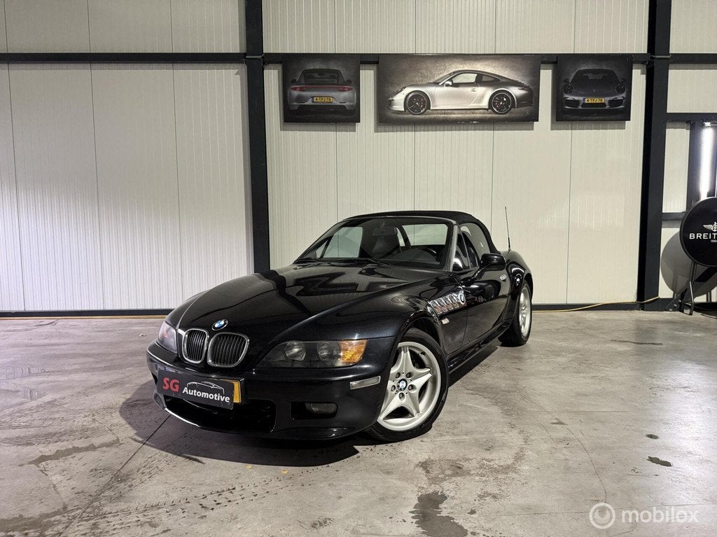 BMW Z3 Roadster 2.8 Automaat, Auto's, Gebruikt, Cabriolet, Stoelverwarming, Zwart