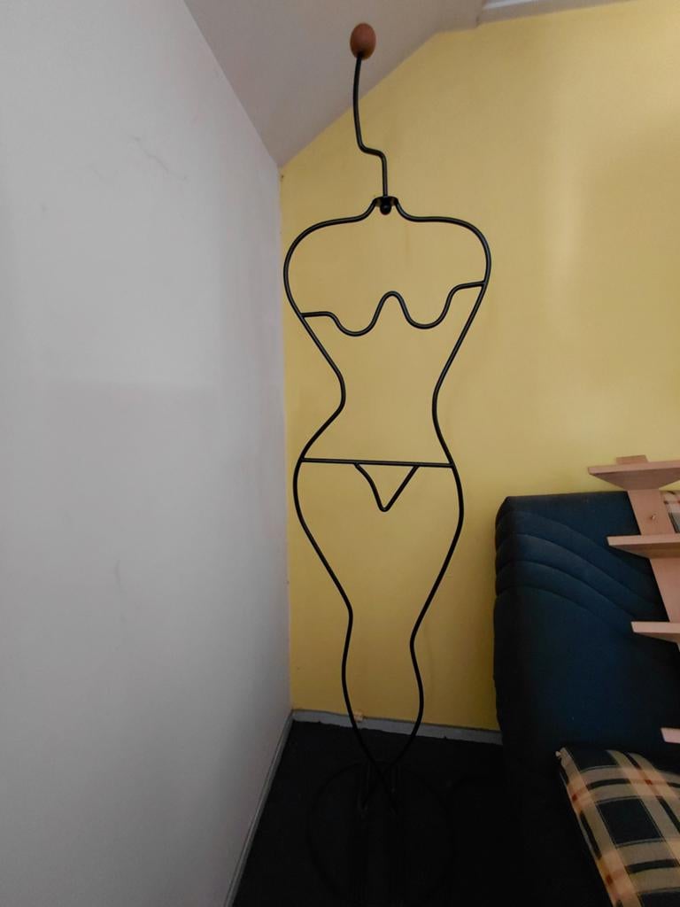 Decoratieve metalen paspop / dressboy, Huis en Inrichting, Ophalen, Gebruikt, Zwart, Metaal