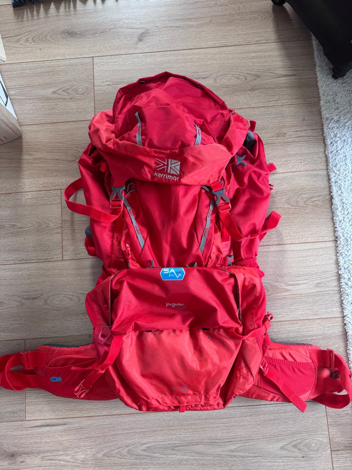 Karrimor Jaguar SA 55-65L Trekking Rugzak Rood, Ophalen of Verzenden, Gebruikt, Rugzak