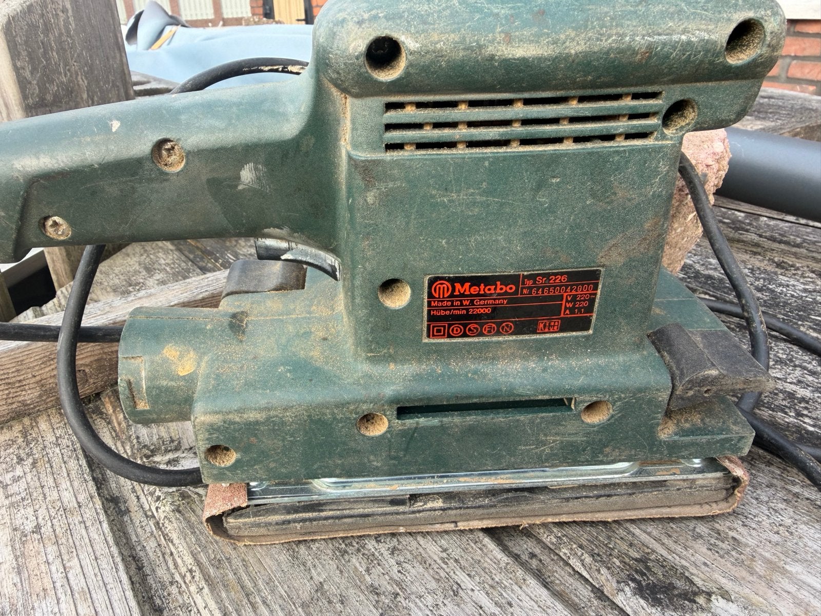 Metabo SR 226 Vlakschuurmachine - Gebruikt, Ophalen, Gebruikt, Minder dan 600 watt, Vlakschuurmachine