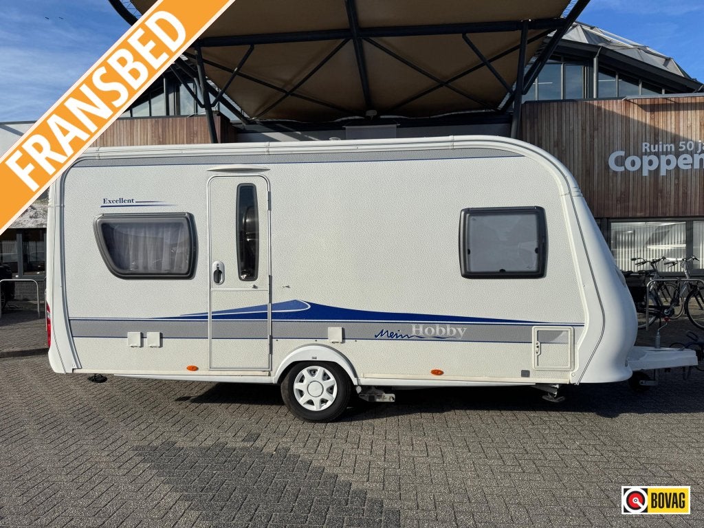 Hobby Excellent 460 UFE 2009 MOVER + TENT 270!!, Caravans en Kamperen, Standaardzit, Bedrijf, Schokbreker, 4 tot 5 meter