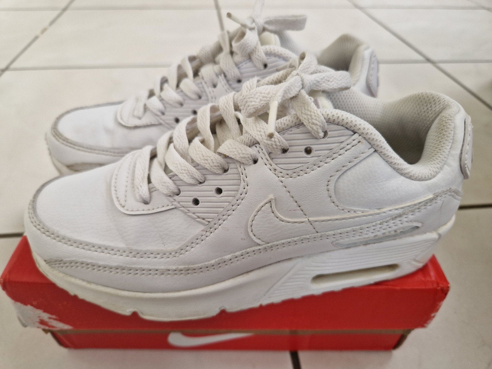 Nike Air Max 90 sneakers wit - maat 35.5, Verzenden, Zo goed als nieuw, Nike, Jongen of Meisje