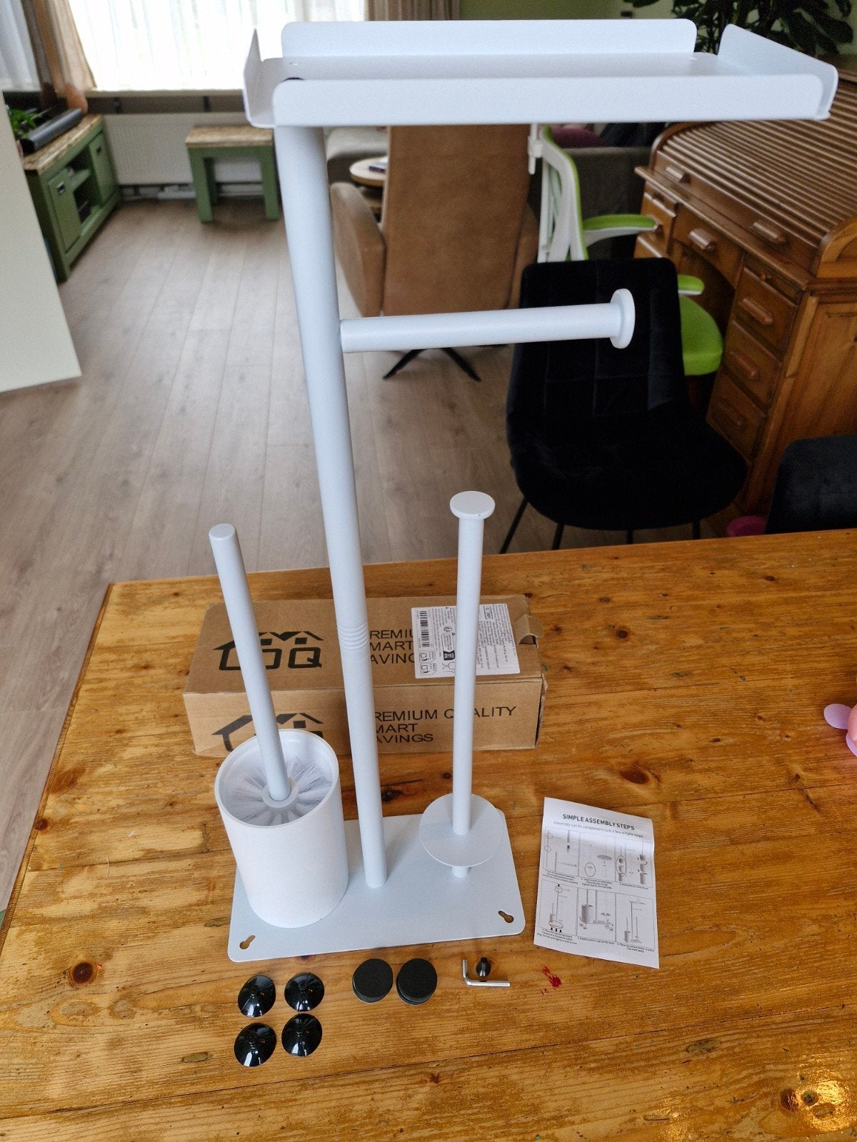 Wcrol houder met wc borstel, Ophalen of Verzenden, Nieuw