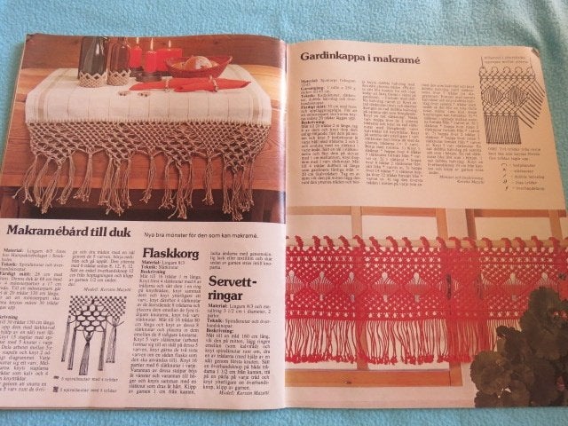 Vintage Zweeds handwerkboek: haken, breien en macramé, Boeken, Hobby en Vrije tijd, Ophalen of Verzenden, Zo goed als nieuw, Breien en Haken