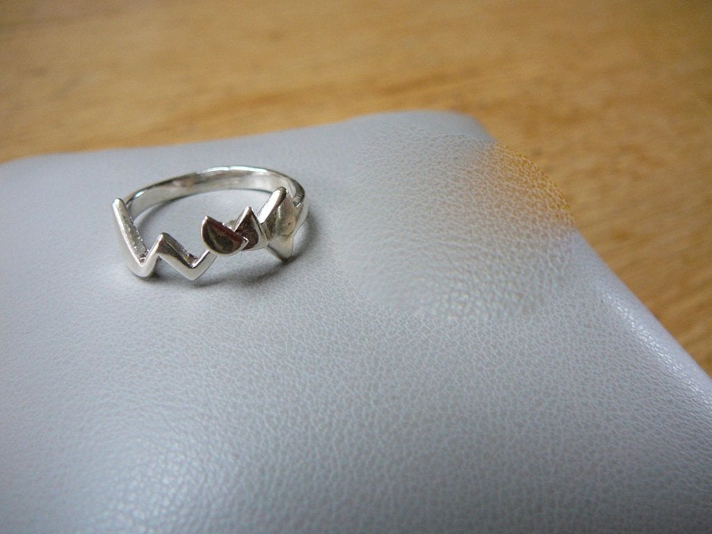 Zilveren leuke aparte fantasie ring 17 mm. ø 925 zilver, Sieraden, Tassen en Uiterlijk, Ringen, Verzenden, Zo goed als nieuw, 17 tot 18