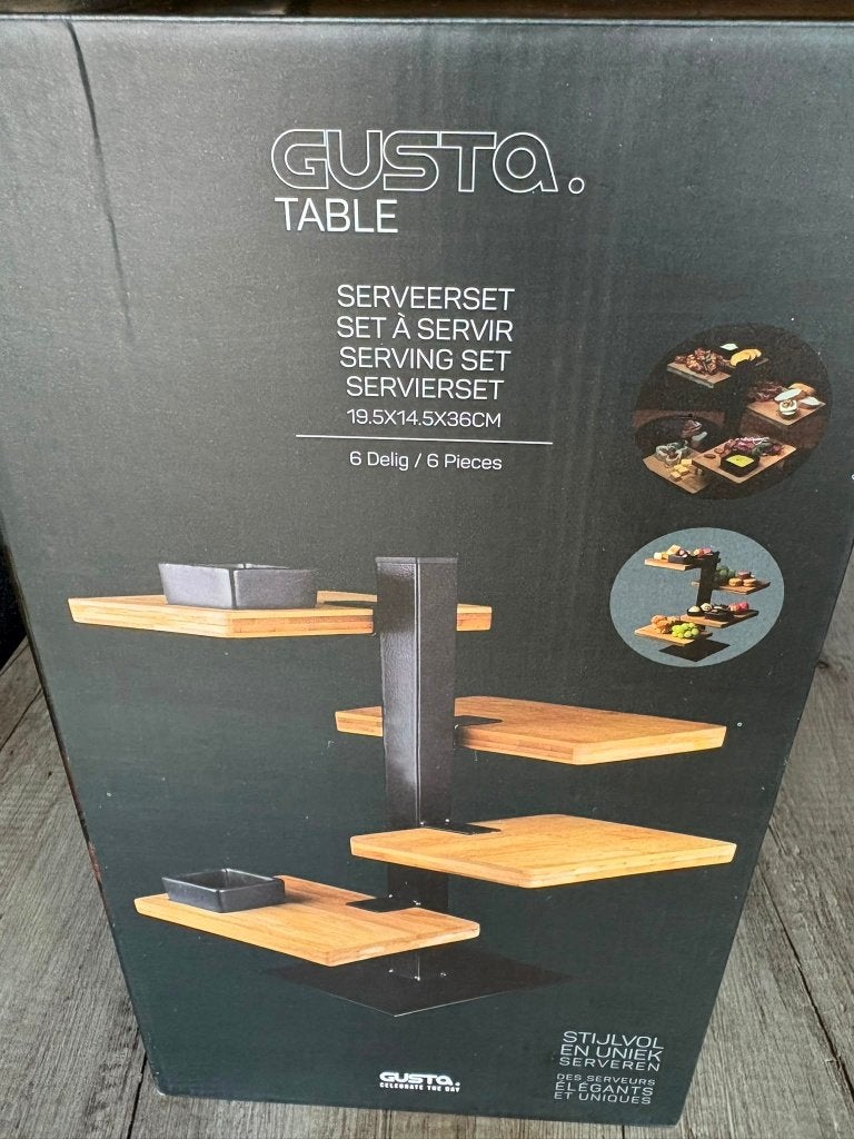 Gusta Table Serveerset, Huis en Inrichting, Ophalen of Verzenden, Zo goed als nieuw, Overige stijlen, Overige typen