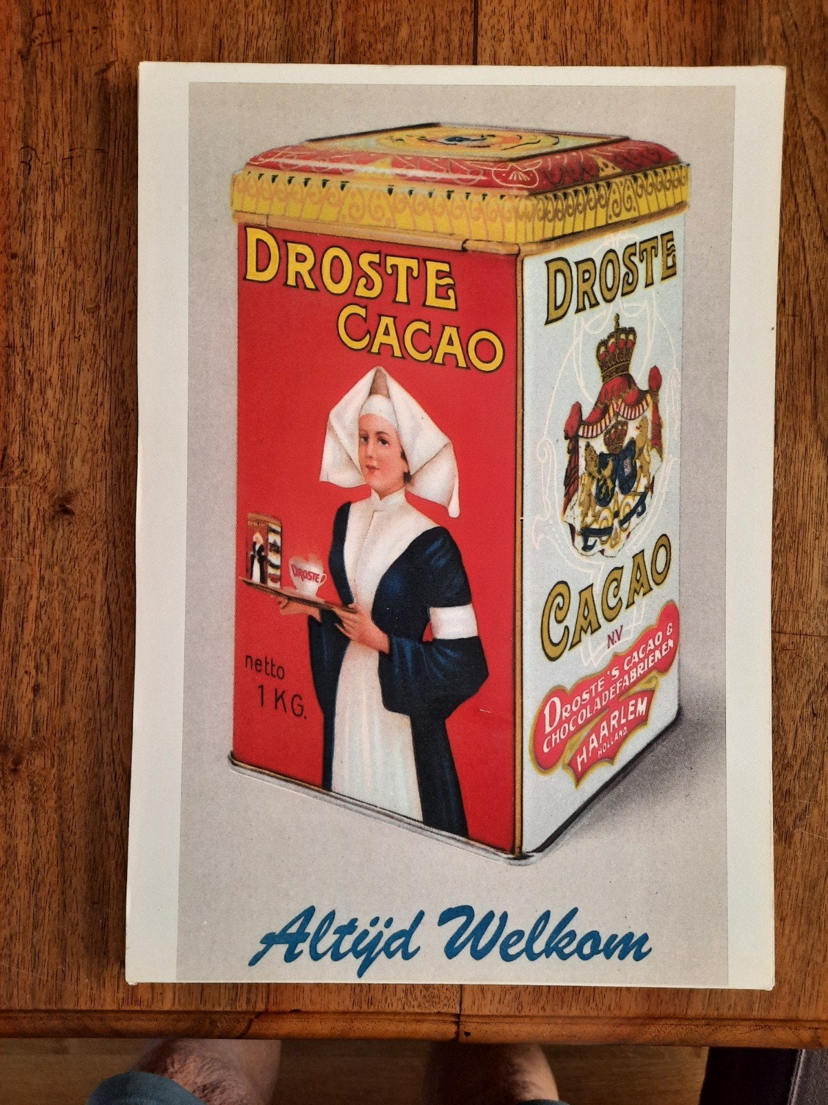 Twee Droste platen uit museum., Ophalen of Verzenden, Gebruikt, Overige, Droste