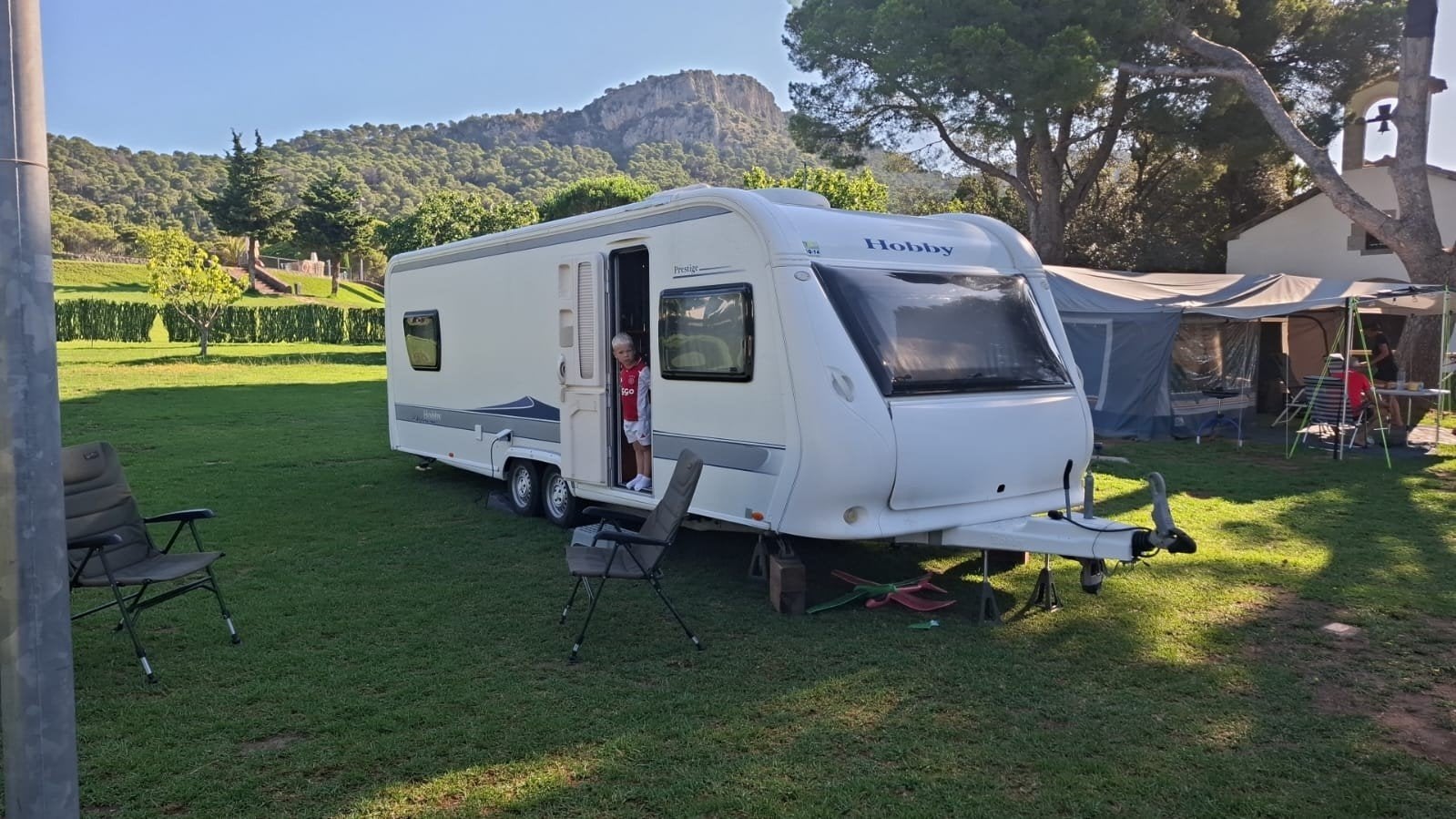 Hobby Prestige 650KFU, Caravans en Kamperen, Caravans, Airco, Rondzit, Hobby, Tot en met 6