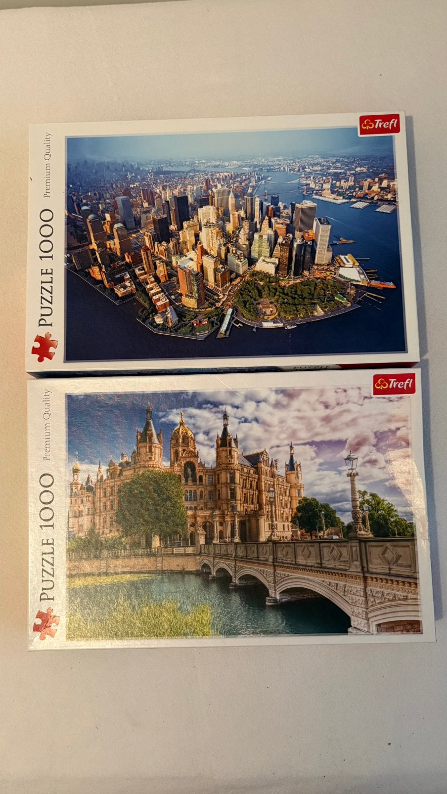 2 Trefl puzzels, Ophalen of Verzenden, 500 t/m 1500 stukjes, Zo goed als nieuw, Legpuzzel