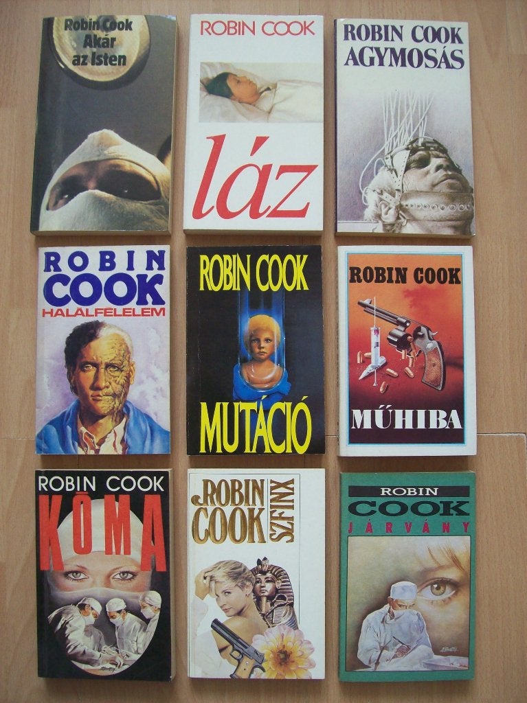 Hongaars boek Robin Cook medische thriller 9 stuks - magyar, Zo goed als nieuw, Robin Cook, Fictie, Hongaars