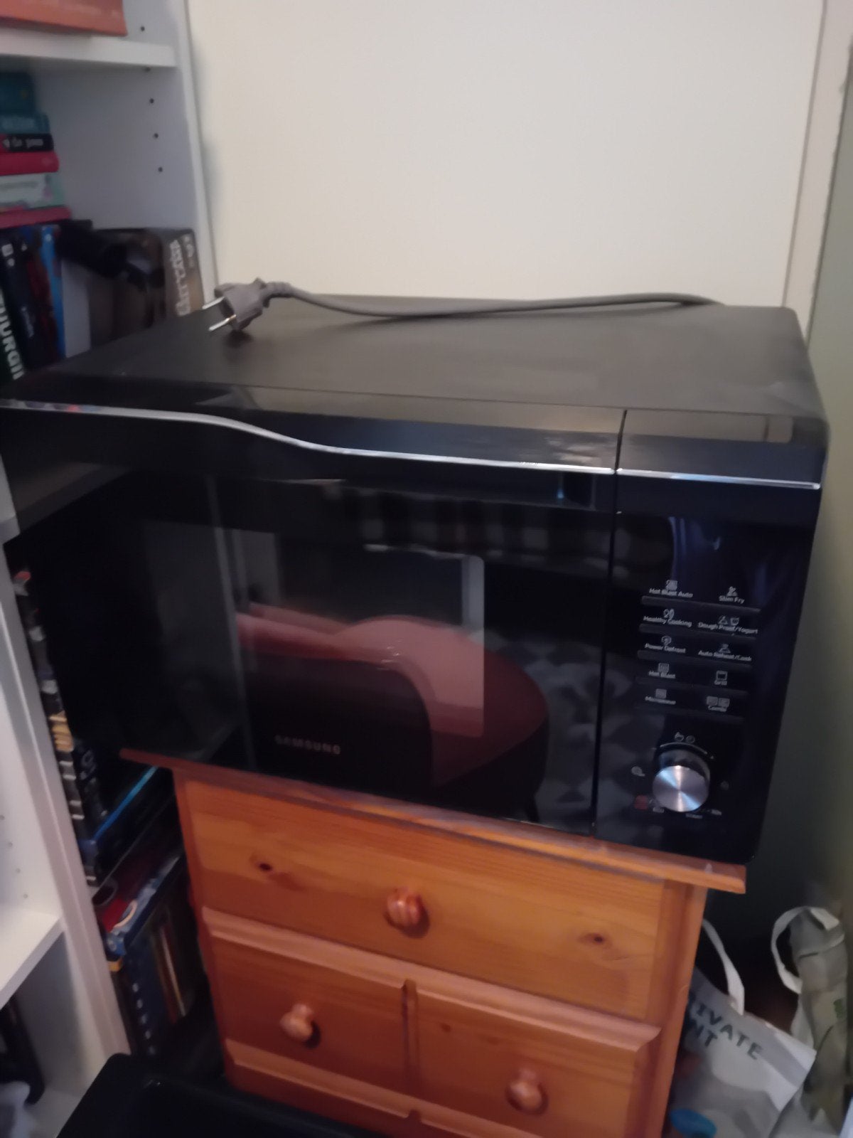 Samsung Combimagnetron MC28M6055, Ophalen, Combimagnetron, Zo goed als nieuw, Draaiplateau