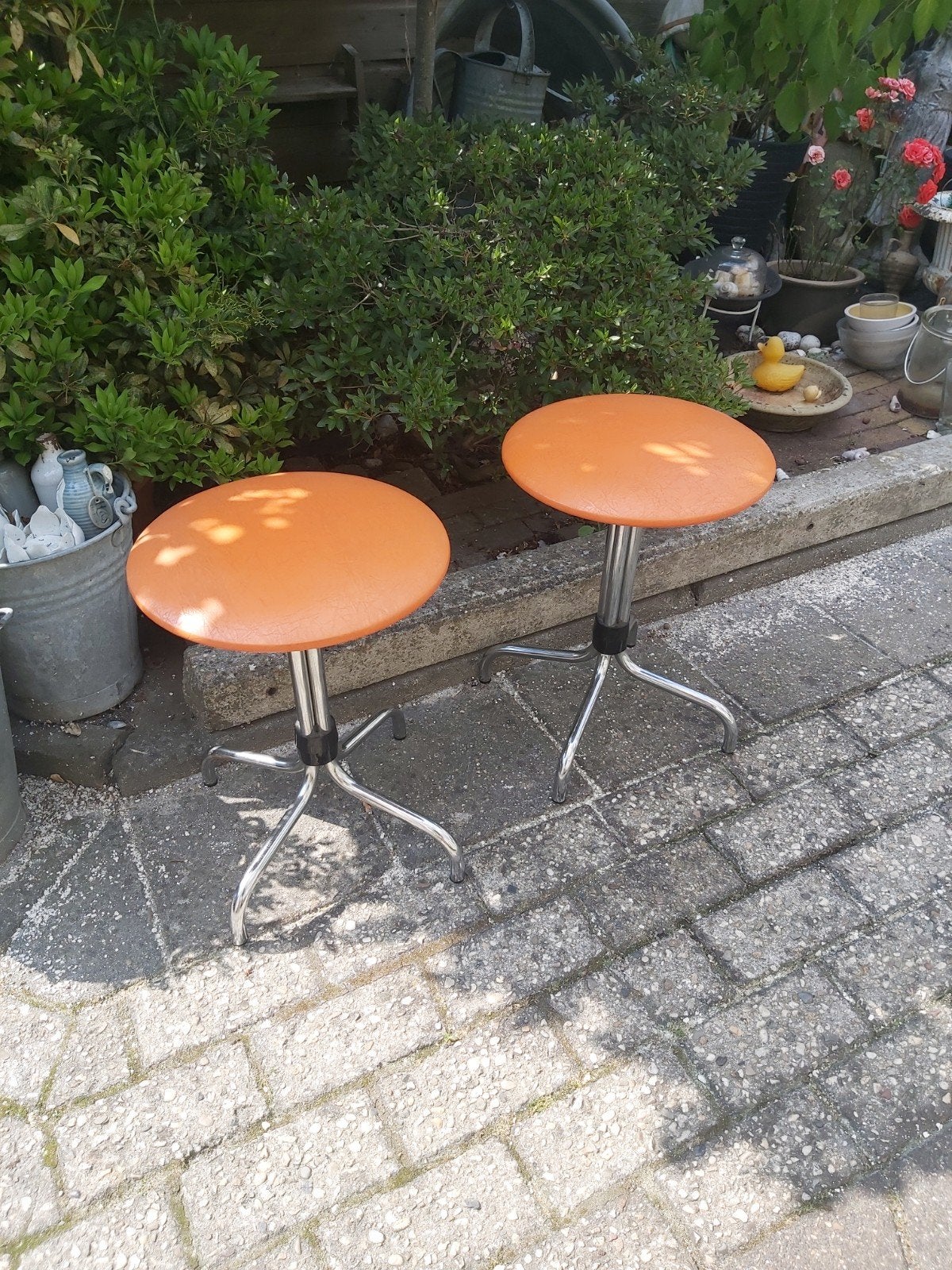 2 vintage retro krukje brabantia, Huis en Inrichting, Krukjes, Ophalen of Verzenden, Hout