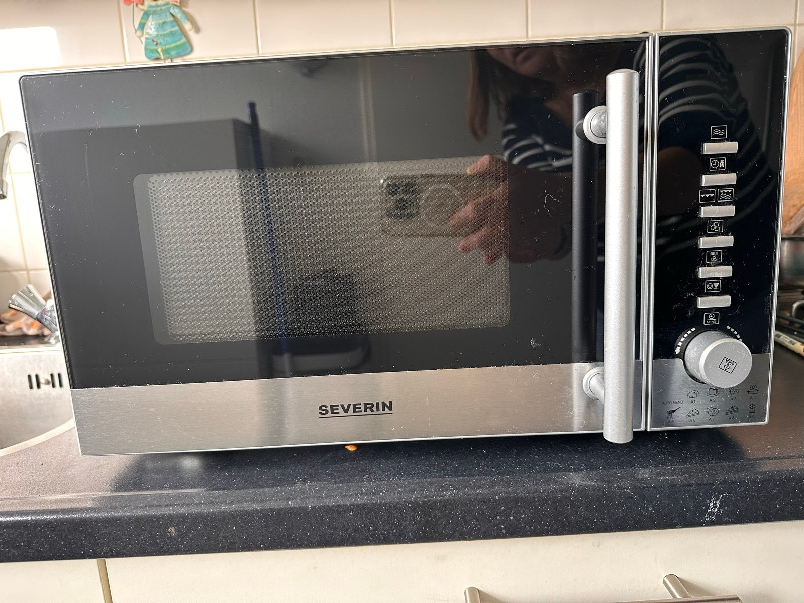Severin Combimagnetron met Grill en Hete Lucht - 20L, Witgoed en Apparatuur, Ophalen, Combimagnetron, Gebruikt, Grill