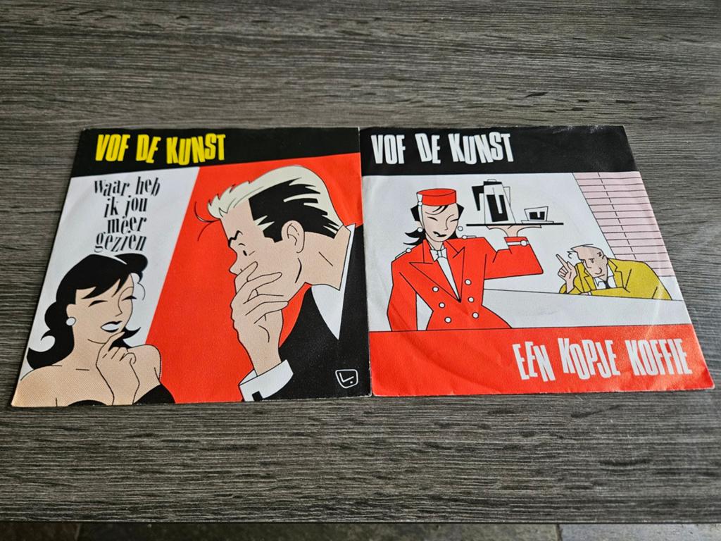 VOF De Kunst - Waar Heb Ik Jou Meer Gezien / Een Kopje Koffi, Gebruikt, 7 inch, Nederlandstalig, Single