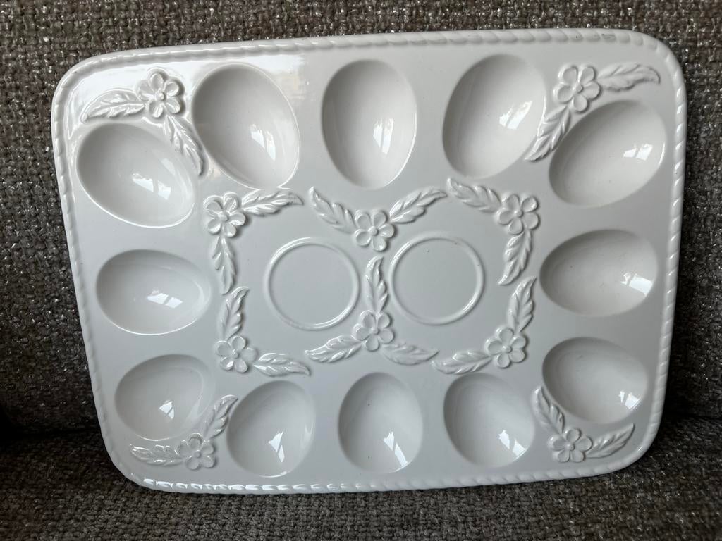 Eierschaal/ hakve eieren presenteerschaal/ hapjes schaal, Ophalen of Verzenden