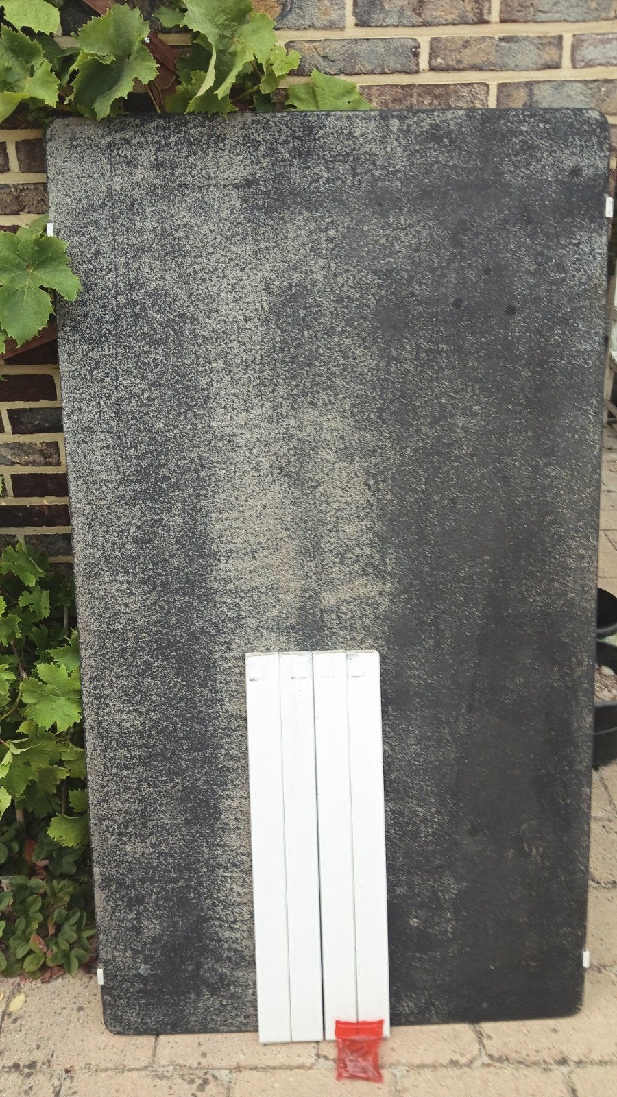 Glazen tafelblad met aluminium onderstel - Gebruikt, Ophalen, Gebruikt, Modern, functioneel, 50 tot 100 cm