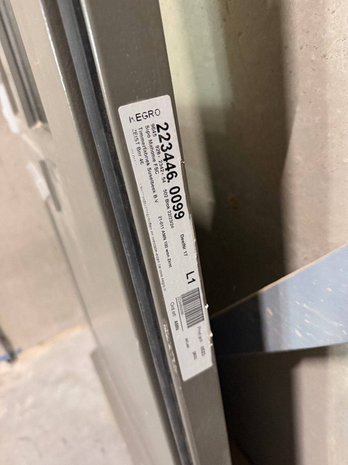 Nieuwe sterke buitendeur 93x231.5 met hang- en sluitwerk, Doe-het-zelf en Verbouw, 80 tot 100 cm, 215 cm of meer, Nieuw, Ophalen of Verzenden