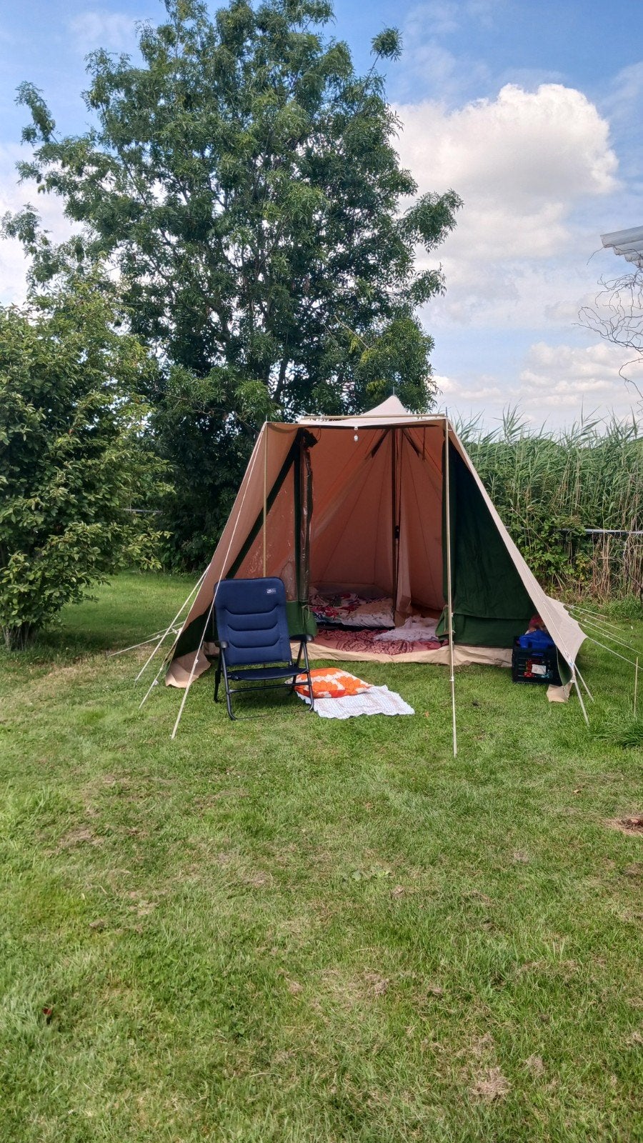 Vervat Piramide Betuwe Tent - Canvas retro, Caravans en Kamperen, Tenten, Ophalen, Gebruikt, Tot en met 4
