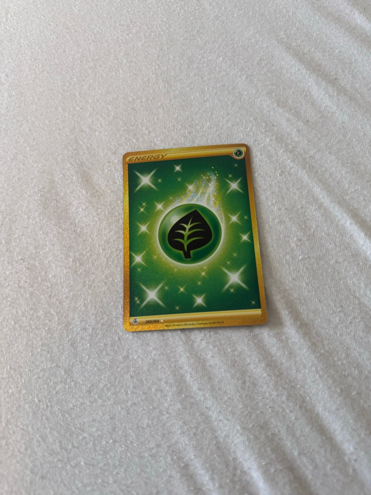 Pokémon Gold Grass Energy Kaart (Foil), Verzenden, Zo goed als nieuw, Losse kaart, Foil